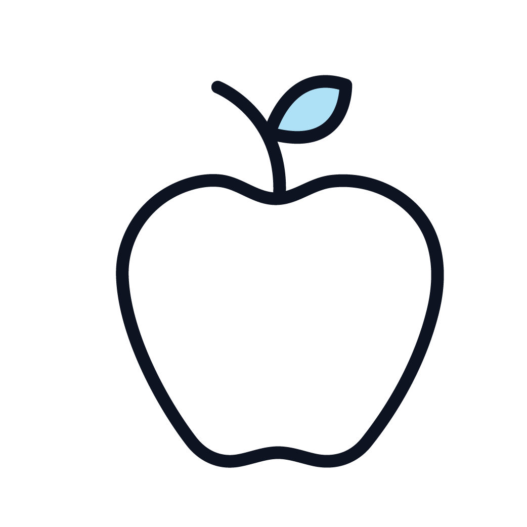This is an image of an apple, symbolizing healthy eating.