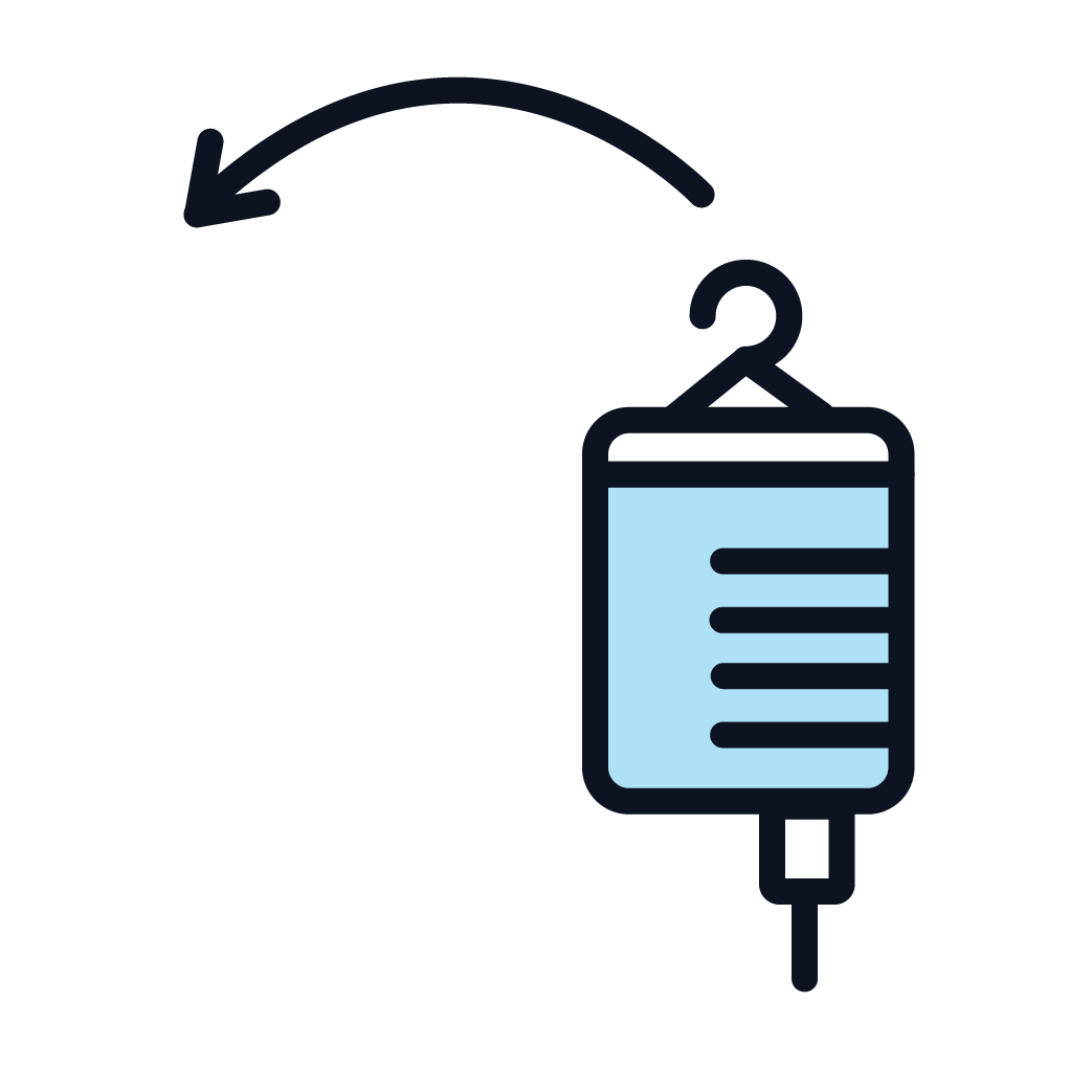 This is an icon displaying a therapy taken after the neoadjuvant mesothelioma treatment.