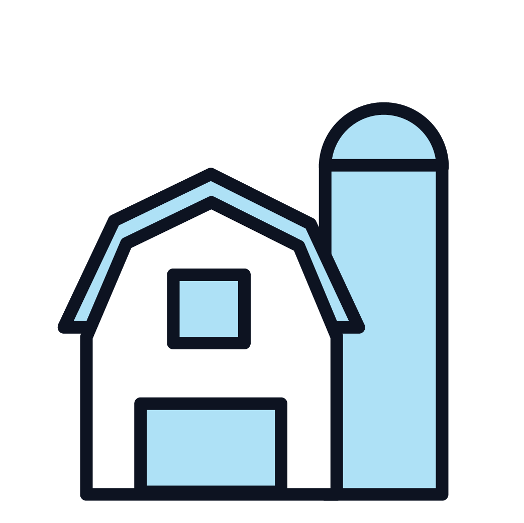 This is an icon representing a farm.