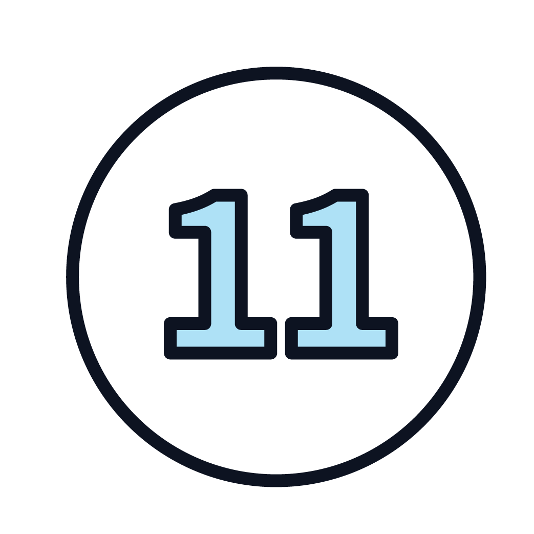 This is an icon of the number 11.