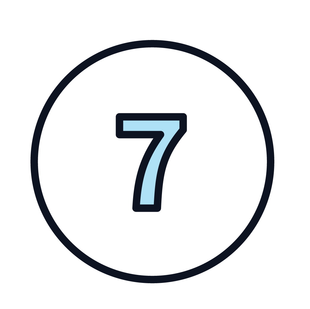 This is an icon of the number 7.