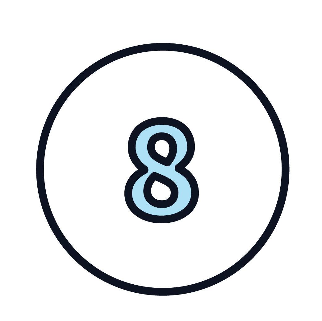 This is an icon of the number 8.