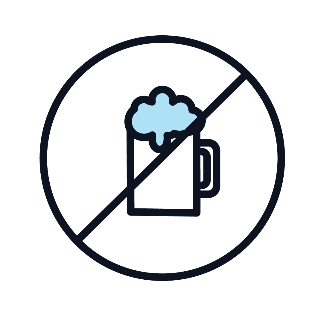This is an image representing no alcohol.